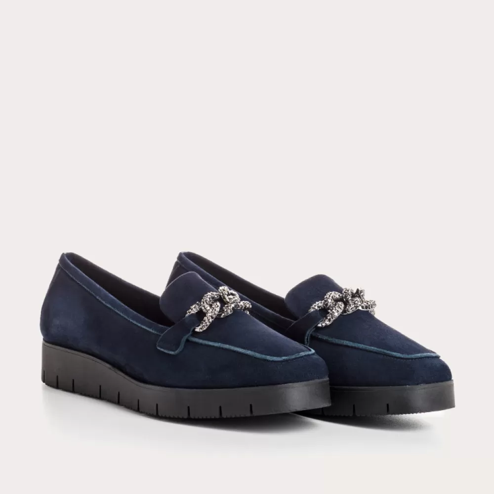 Femme Reqins Mocassins Nora Cuir Velours