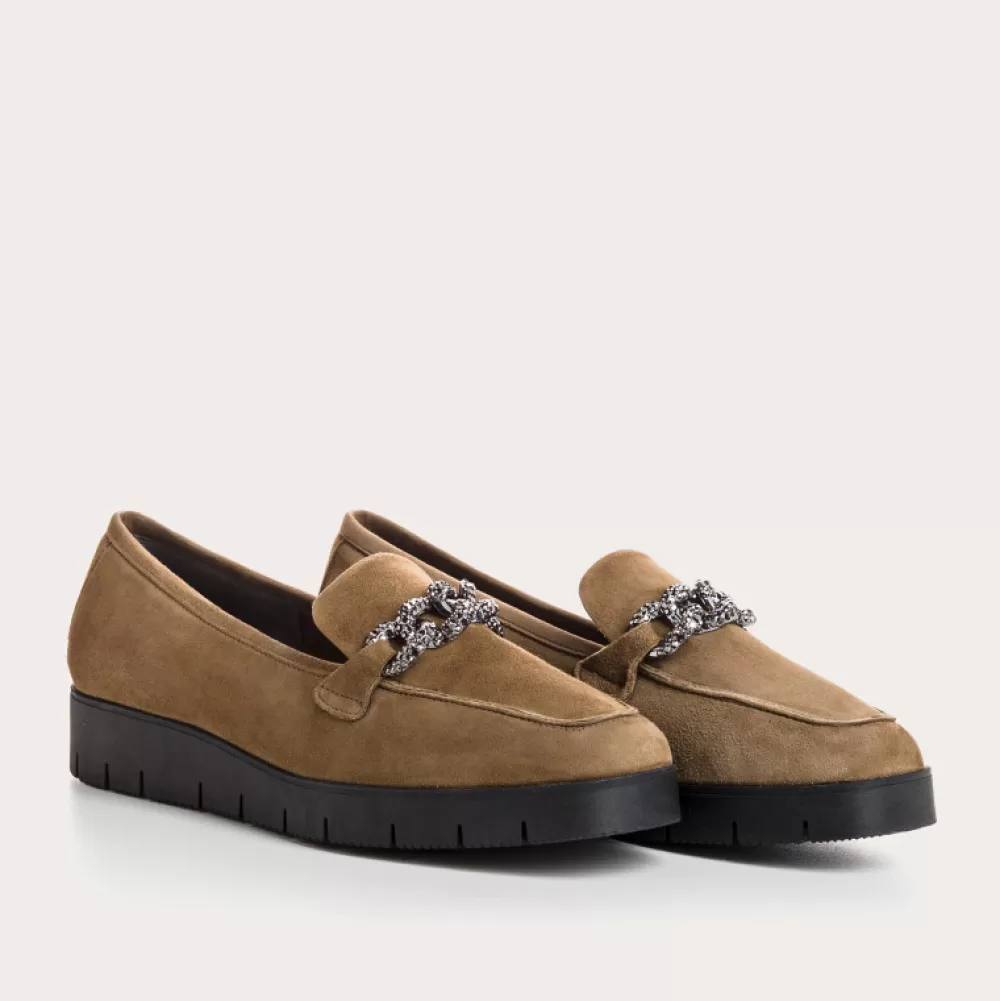 Femme Reqins Mocassins Nora Cuir Velours