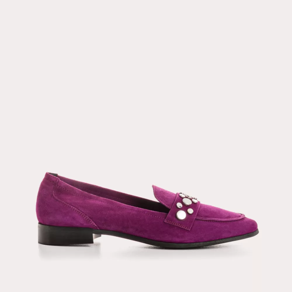 Femme Reqins Mocassins Pavla Cuir Velours