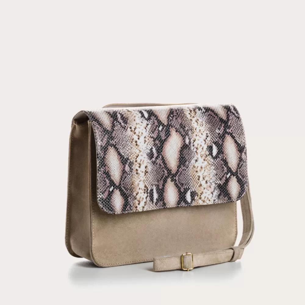 Femme Reqins Sac Cleo Cuir Velours/Python